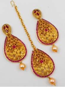 Earring Maang Tikka Set